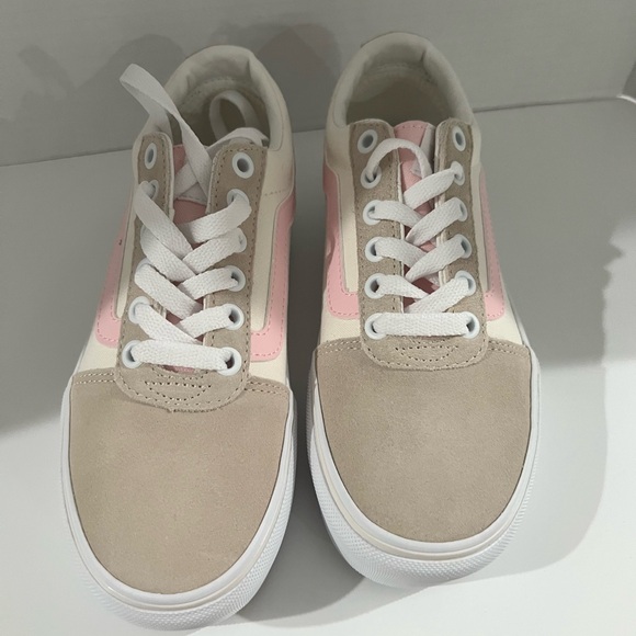 Women’s platform Vans - colorblock pink & beige!! Never worn, NWT! Size 5! - Picture 7 of 7